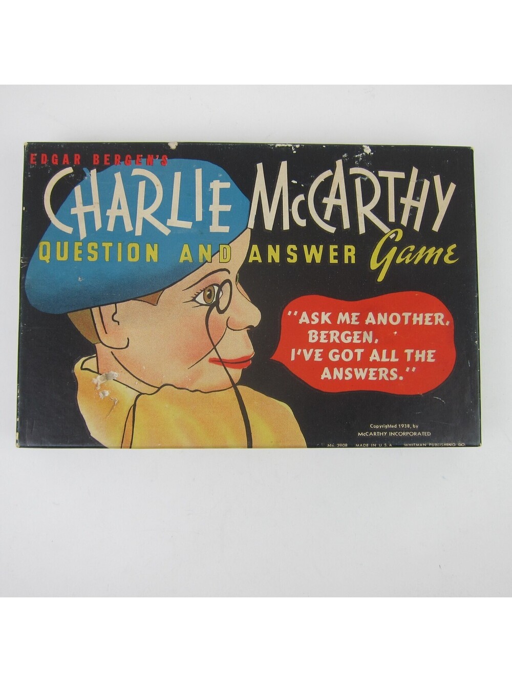 Charlie McCarthy Question & Answer Game Complete Instructions Vintage 1938 RARE